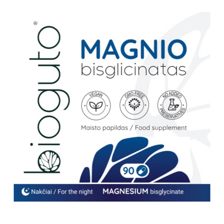 Bioguto magnio bisglicinatas maisto papildas