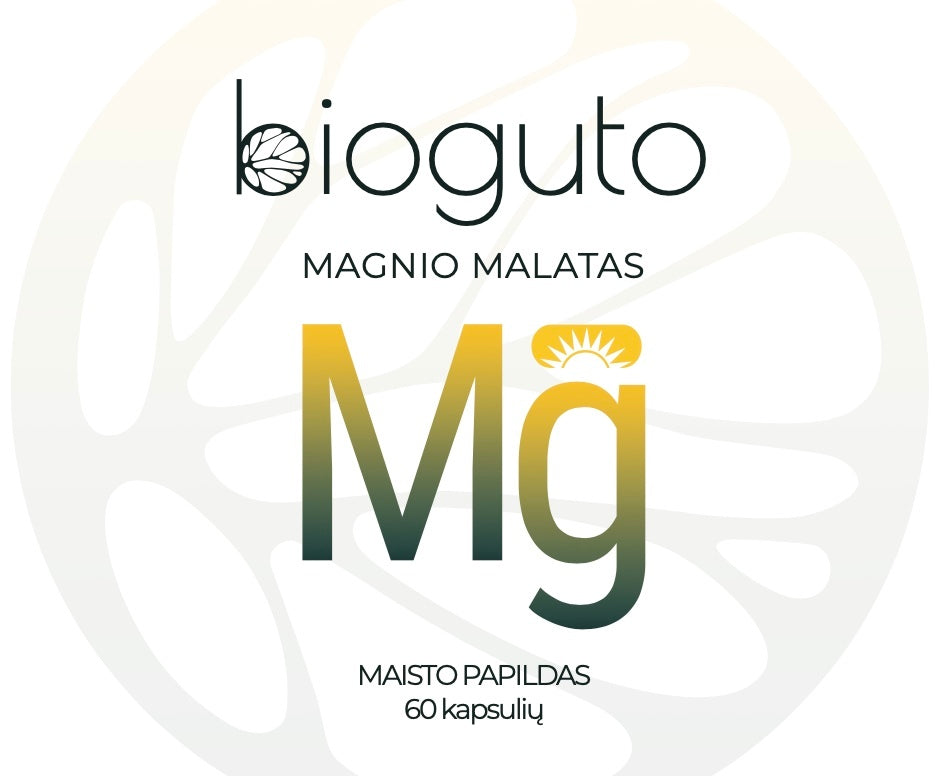 Bioguto Magnio malatas 60 kapsulių (2-jų buteliukų rinkinys)