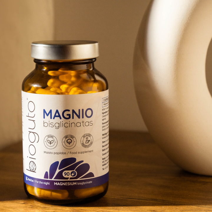 Bioguto Magnio bisglicinatas  – 100 mg magnio, 90 kapsulių