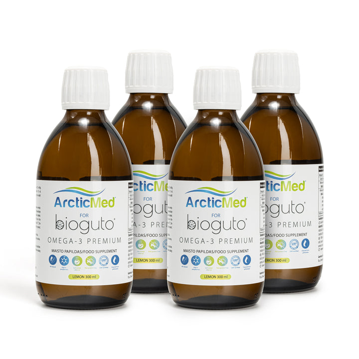 Bioguto Omega-3 Premium Lemon – geriausias aukštos kokybės žuvų taukų papildas