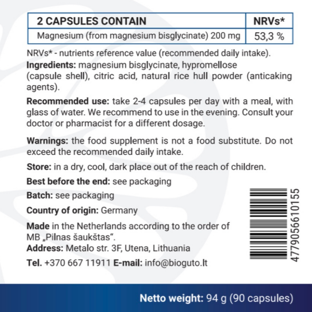 Bioguto nutrients reference value